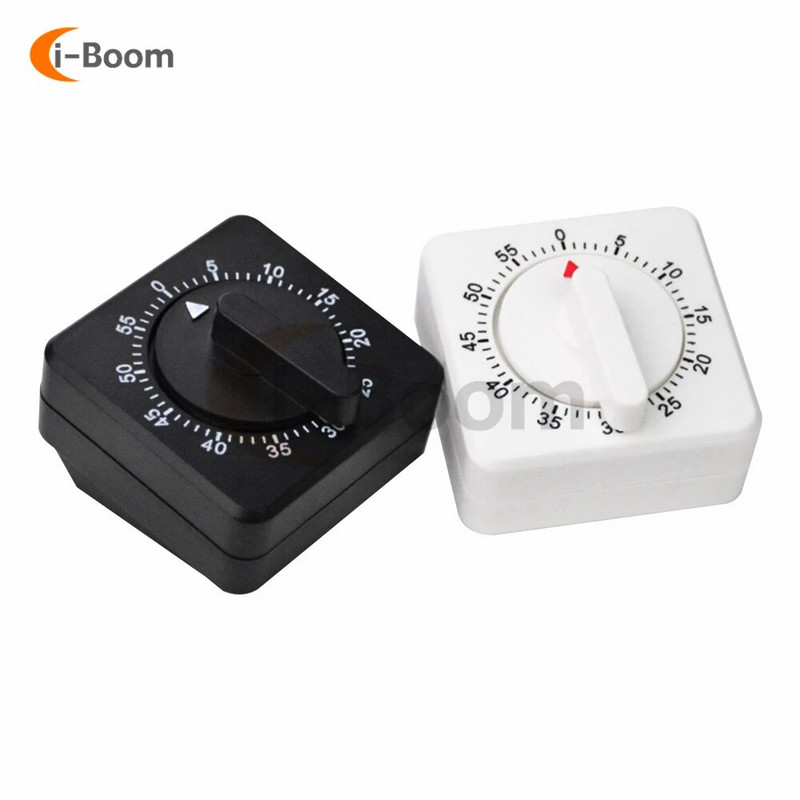 60 minučių virtuvės laikmatis Skaičiavimas Kvadratas Gaminimo žadintuvas Miego laikrodis Mechaninis Chronometras Žadintuvas biure Susitikimas