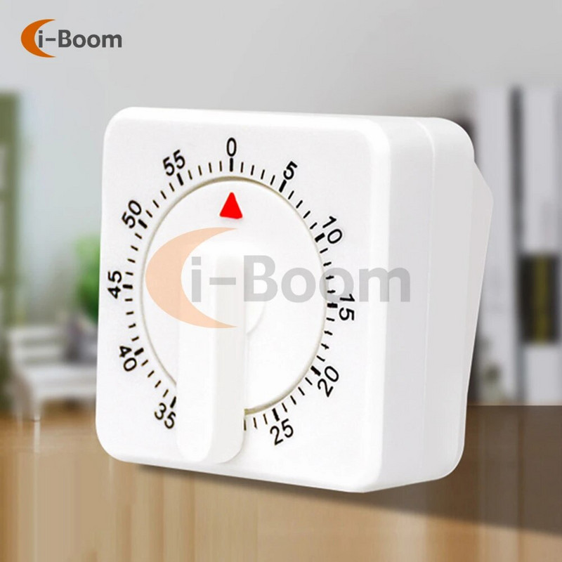 60 minučių virtuvės laikmatis Skaičiavimas Kvadratas Gaminimo žadintuvas Miego laikrodis Mechaninis Chronometras Žadintuvas biure Susitikimas