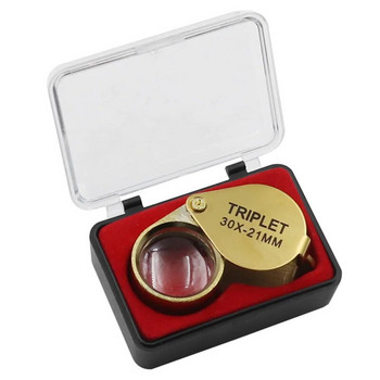 Triplet Magnifier Jewelers Eye Tool Πτυσσόμενος φακός φακός γυαλιού 10x 20x 30x Diamond Jewelry Magnifying Tool