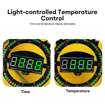 5V LED забавен будилник Многофункционален часовник за коте Творчески контрол на светлината Сглобяване на температурата Направи си сам електронни комплекти за запояване