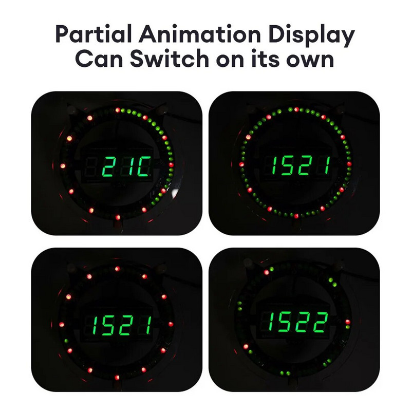 5 V LED linksmas žadintuvas, daugiafunkcis kačiuko laikrodis kūrybingas šviesos valdymo temperatūros surinkimas, pasidaryk pats elektroniniai litavimo rinkiniai