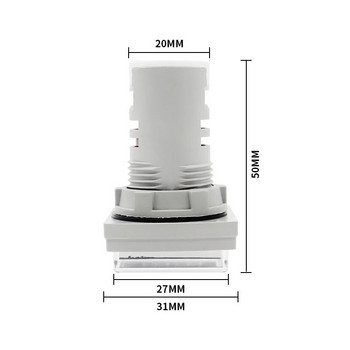 22 mm LED квадратен цифров таймер 0-60 минути/0-999 часа AC 220V-380V Мини сигнална светлина Измервател на часове Монтаж на панел