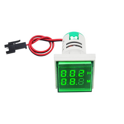 Cronometru digital pătrat LED de 22 mm 0-60 minute/0-999 ore AC 220V-380V Mini semnalizare Lumină Oră Contor Montare pe panou