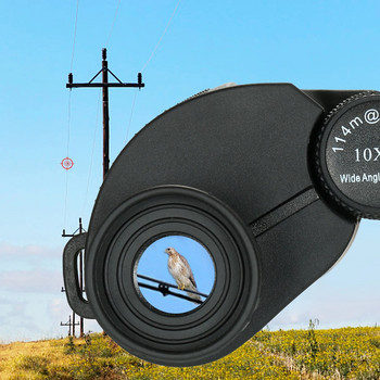 10x25 компактен бинокъл с висока мощност BaK4 призма външен телескоп джобен бинокъл за лов къмпинг подарък за пътуване