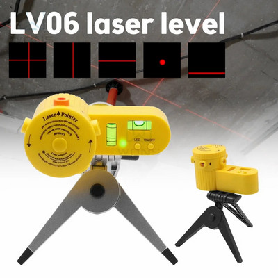 Nivel laser multifuncțional 4 în 1 riglă de nivel de uz casnic riglă laser de măsurare cu trepied rotit Instrumente de nivel orizontal ertical