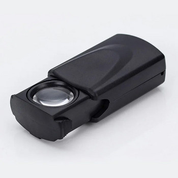 Jewelry Magnifier 30X Φορητός μεγεθυντικός φακός μικροσκοπίου pull-type LED Φωτισμένος μεγεθυντικός φακός Slide Out Microscope Loupe