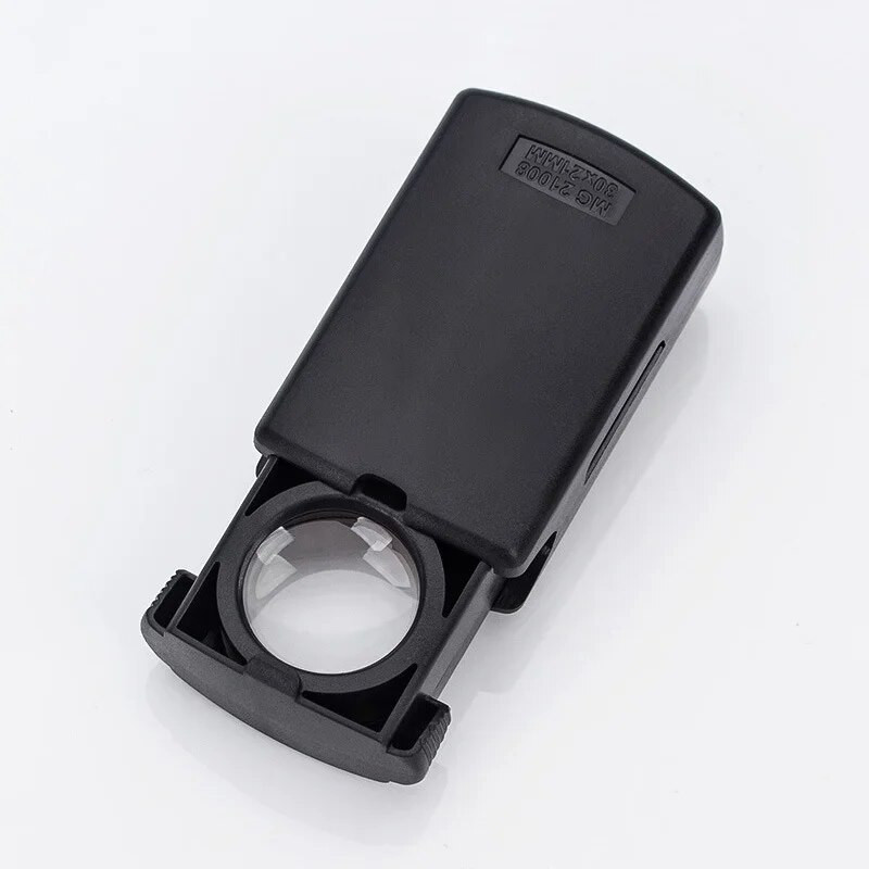 Povećalo za nakit 30X prijenosna mikroskopska povećala, naočale za povlačenje, LED osvjetljeno povećalo, klizna mikroskopska lupa