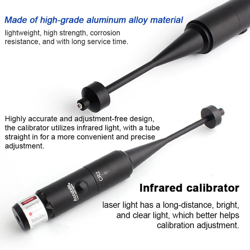 1 tk Mini Red Dot lasersihiku kalibreerimise lasersiipi komplekt 0,17–0,78 kaliibriga kollimaatori kalibraatorile 12 adapteriga