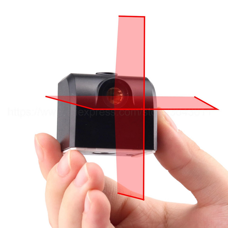 Mini laserska nibela Prijenosni laserski mjerač razine 2 linije vodoravne i okomite križne linije USB punjenje Super moćni zeleni laser