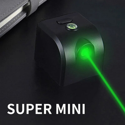 Мини лазерен нивомер Зелена/червена светлина Лазерен лъч Кръстосана хоризонтална линия Вертикална линия USB зареждане Калибратор Инструмент за измерване