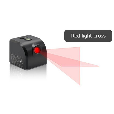 Mini lazerinis lygio matuoklis žalios/raudonos šviesos lazerio spindulio kryžminės horizontalios linijos vertikalios linijos USB įkrovimo kalibratoriaus matavimo įrankis