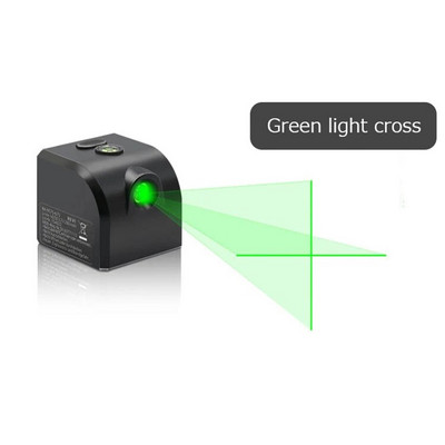 Mini lazerinis lygio matuoklis žalios/raudonos šviesos lazerio spindulio kryžminės horizontalios linijos vertikalios linijos USB įkrovimo kalibratoriaus matavimo įrankis