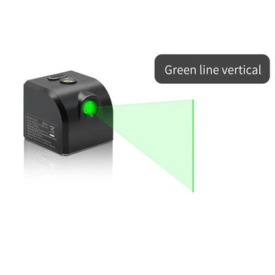Mini lazerinis lygio matuoklis žalios/raudonos šviesos lazerio spindulio kryžminės horizontalios linijos vertikalios linijos USB įkrovimo kalibratoriaus matavimo įrankis