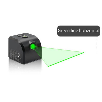 Mini lazerinis lygio matuoklis žalios/raudonos šviesos lazerio spindulio kryžminės horizontalios linijos vertikalios linijos USB įkrovimo kalibratoriaus matavimo įrankis