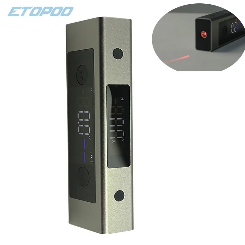 2 viename lazerinis lygis Li1 lazerinis protraktorius skaitmeninis kampo matuoklis C tipo įkraunamas lazerinis matavimo įrankis