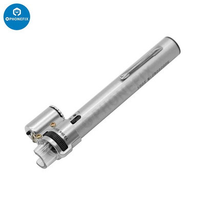 Ръчен микроскоп 100X мини джобна преносима писалка микроскоп LED лампа светлина сгъваема лупа за бижута лупа