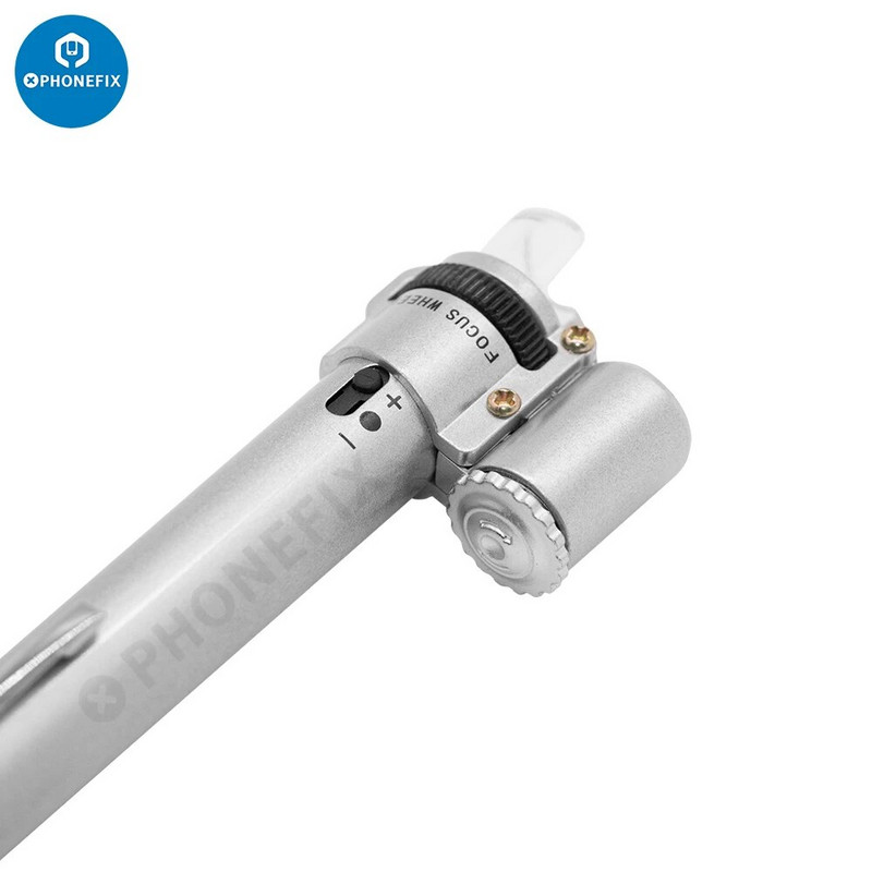 Rankinis mikroskopas 100X mini kišeninis nešiojamas rašiklio tipo mikroskopas LED lempos šviesa sulankstoma papuošalų didinamoji didinamoji lupa