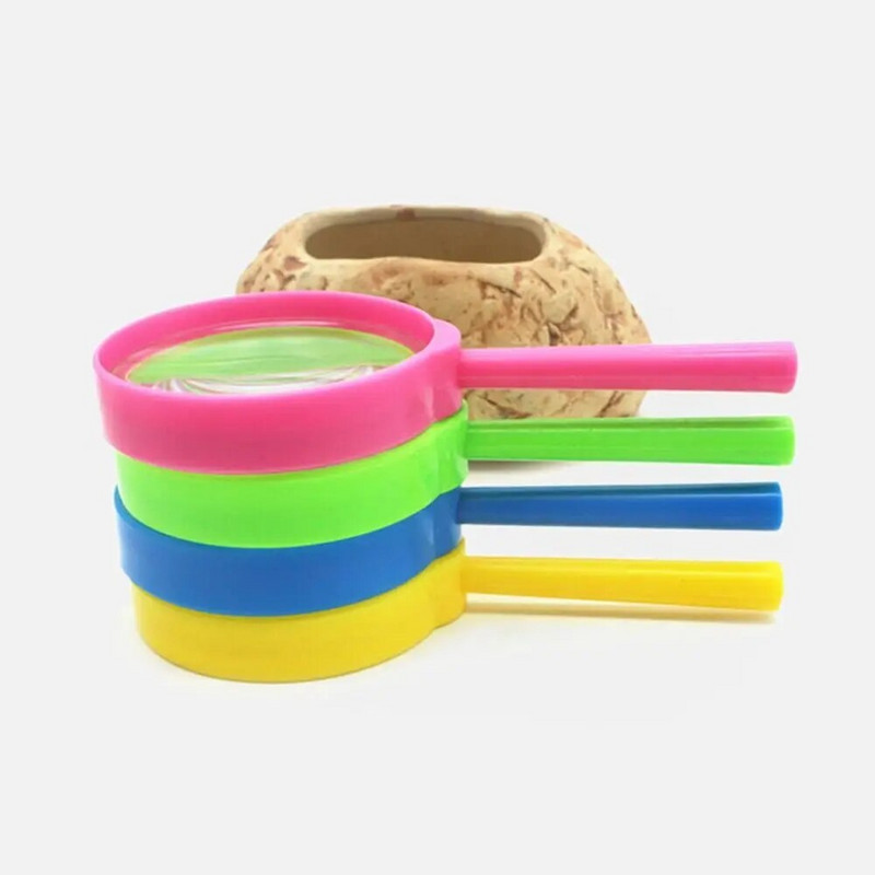 Plastično ručno povećalo od 4 komada, visokokvalitetna optička leća, povećalo, lupa za čitanje, dječja igračka, poklon, pribor za podučavanje