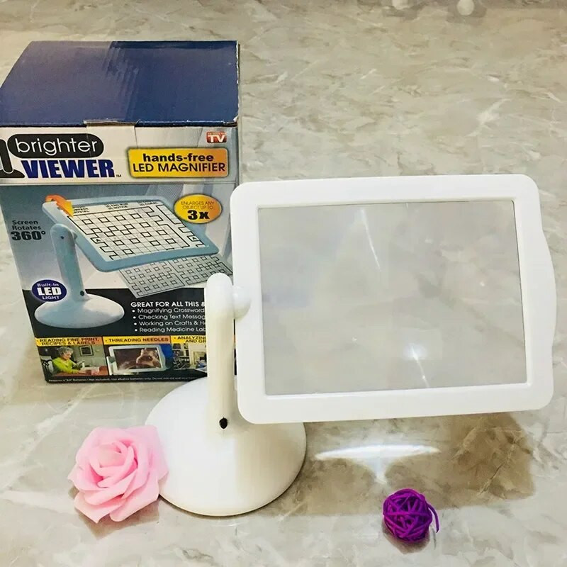 3X lauaarvuti käed-vabad luup laua luup Fresneli suurendusklaasiga 360 kraadi pöörlev kronstein kaasaskantav lugemisluup