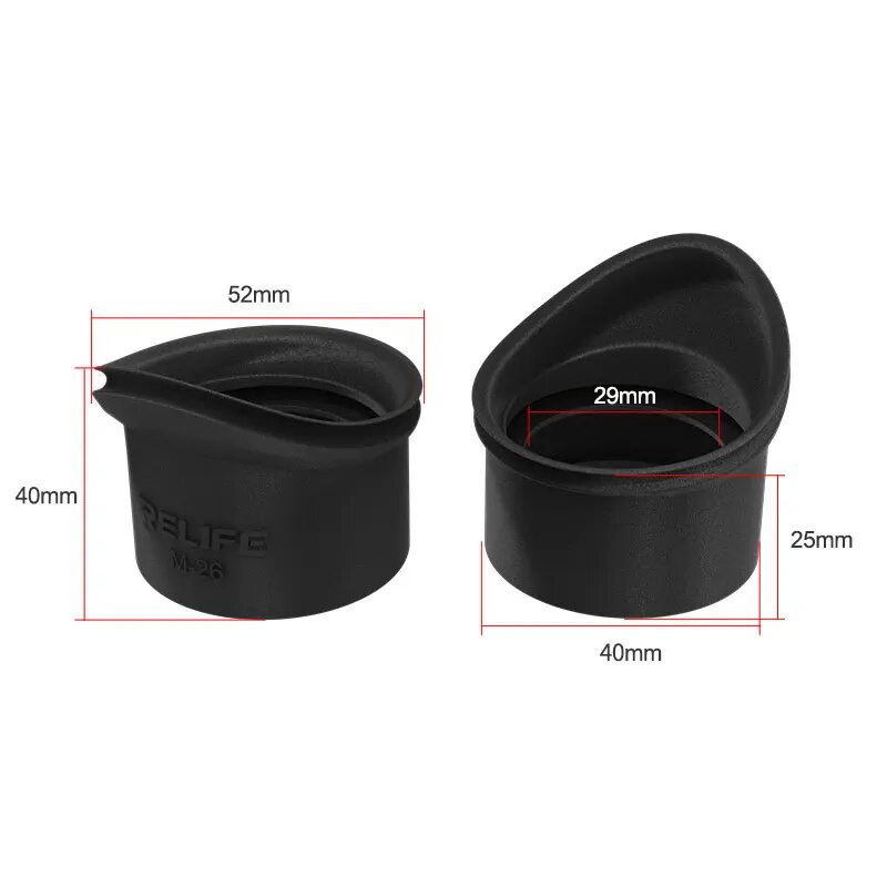 RELIFE M-26 3D kaitseprillid kummist okulaari kattekaitsed binokulaarsele bioloogilisele stereomikroskoobile teleskoobile monokulaarsele binoklile