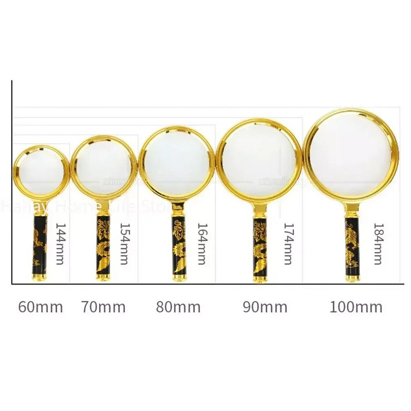 10X povećalo Zlatni zmaj ručka povećalo mini džepni ručni mikroskop čitanje nakit lupa povećala