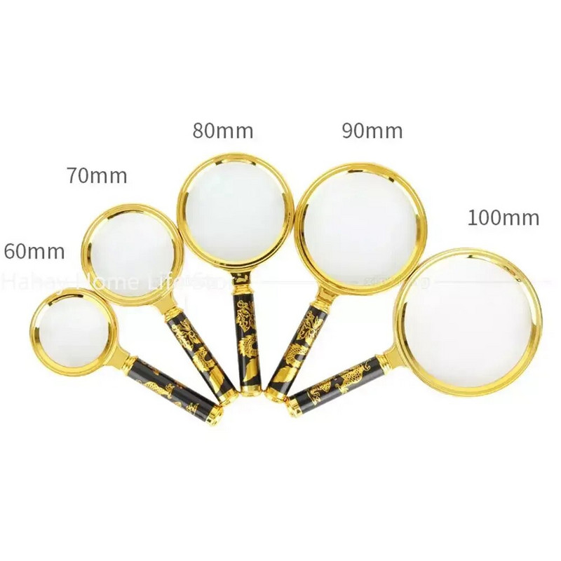 10X povećalo Zlatni zmaj ručka povećalo mini džepni ručni mikroskop čitanje nakit lupa povećala