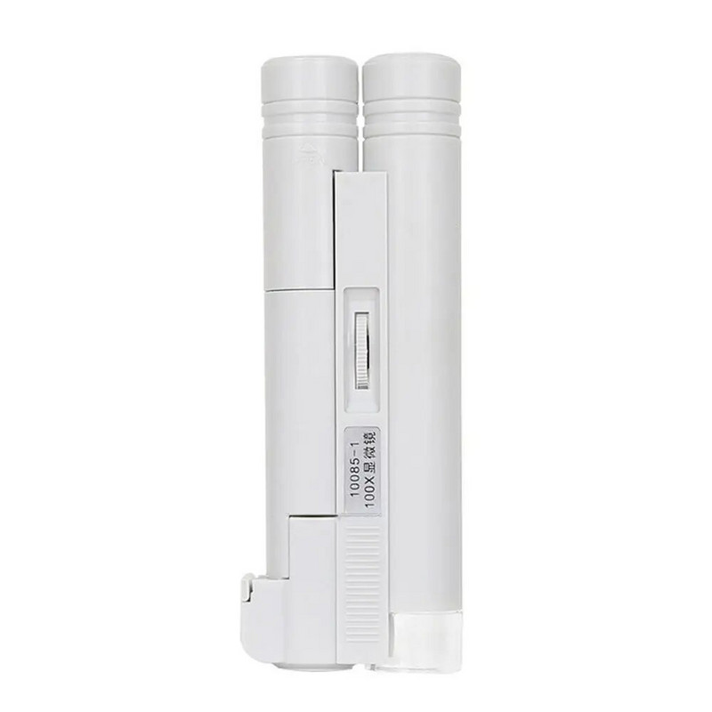 Rankinis mikroskopas 40X 80X 100X mini kišeninis nešiojamasis mikroskopas LED lempos šviesa sulankstoma papuošalų didinamoji didinamoji lupa