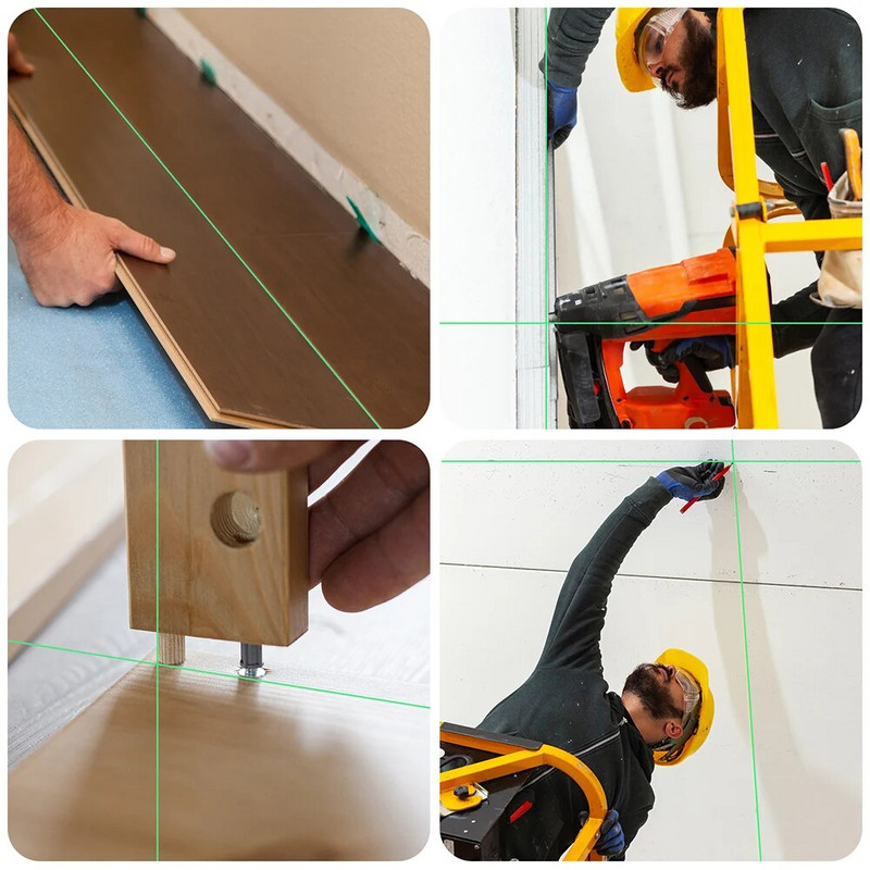 2 rida lasertase isetasanduvad rohelised kiired laserhorisontaalne vertikaalne ristjoon