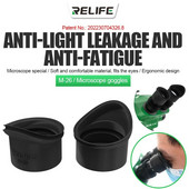 RELIFE M-26 mikroskopas 3D akiniai Guminiai okuliaro dangteliai Apsaugos silikoninis okuliaras Daugeliui stereo mikroskopų Stiprus šešėlio efektas