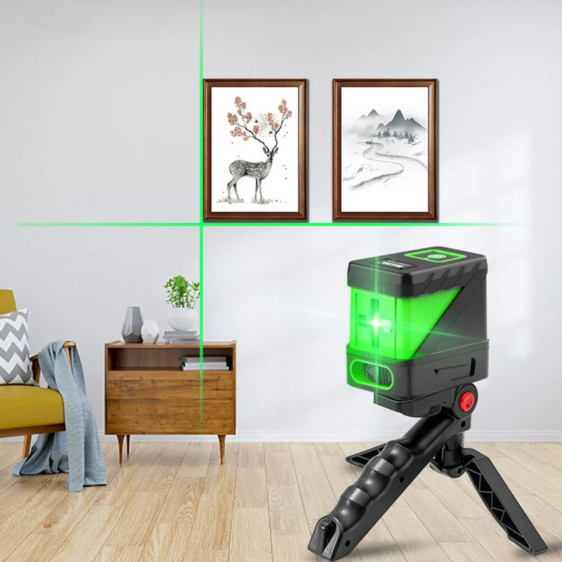 2 eilučių lazerinis nivelyras Žalieji spinduliai Lazerinis nivelyras Savaime išsilyginantis lazeriniai įrankiai Horizontali ir vertikali skersinė linija optiniams instrumentams