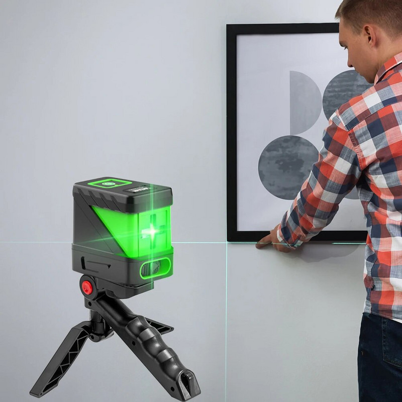 2 eilučių lazerinis nivelyras Žalieji spinduliai Lazerinis nivelyras Savaime išsilyginantis lazeriniai įrankiai Horizontali ir vertikali skersinė linija optiniams instrumentams
