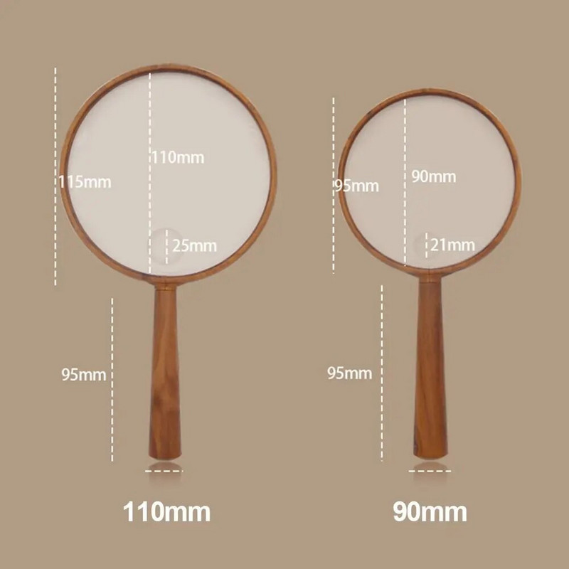 Vruća rasprodaja 90/110 mm ručno povećalo 10X30X, povećalo, nakit za čitanje, nakit za starije osobe, visokokvalitetni mikroskop za čitanje