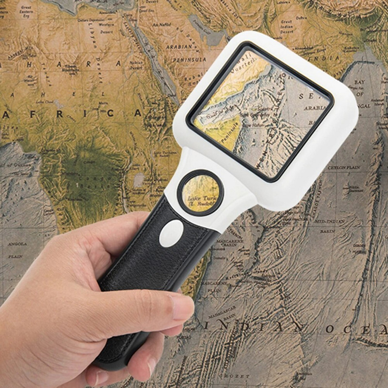 5x 45x valgustatud suurendusklaas LED-tuledega UV-lamp käeshoitav lugemisluup ehete luupklaas jootmise parandamiseks