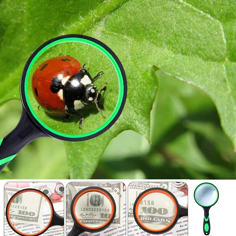 10X käeshoitav luup luup 50/65/75 mm suur suurendusklaas raamatute jaoks ajalehtede ehteid luup