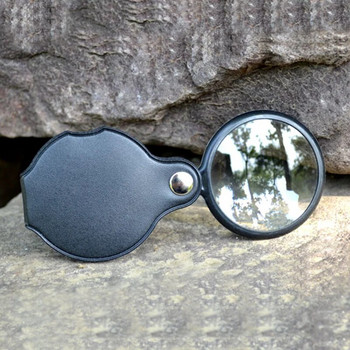 10X Мини джобна сгъваема лупа Висококачествена стъклена леща Преносима лупа за бижута Старец, четещ HD очила Лупа