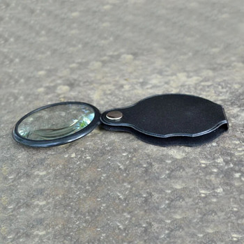 10X Мини джобна сгъваема лупа Висококачествена стъклена леща Преносима лупа за бижута Старец, четещ HD очила Лупа
