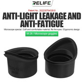RELIFE M-26 pramoninio mikroskopo 3D guminis okuliaro dangtelis daugeliui stereo mikroskopų, akių apsauga ir stiprus šviesos blokavimas