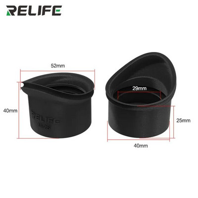 RELIFE M-26 pramoninio mikroskopo 3D guminis okuliaro dangtelis daugeliui stereo mikroskopų, akių apsauga ir stiprus šviesos blokavimas