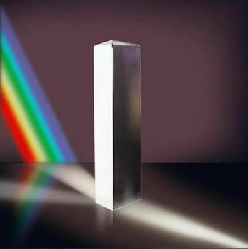 25x25x80mm триъгълна призма K9 оптични призми стъклена физика преподаване спектър на пречупена светлина дъга деца ученици присъстват