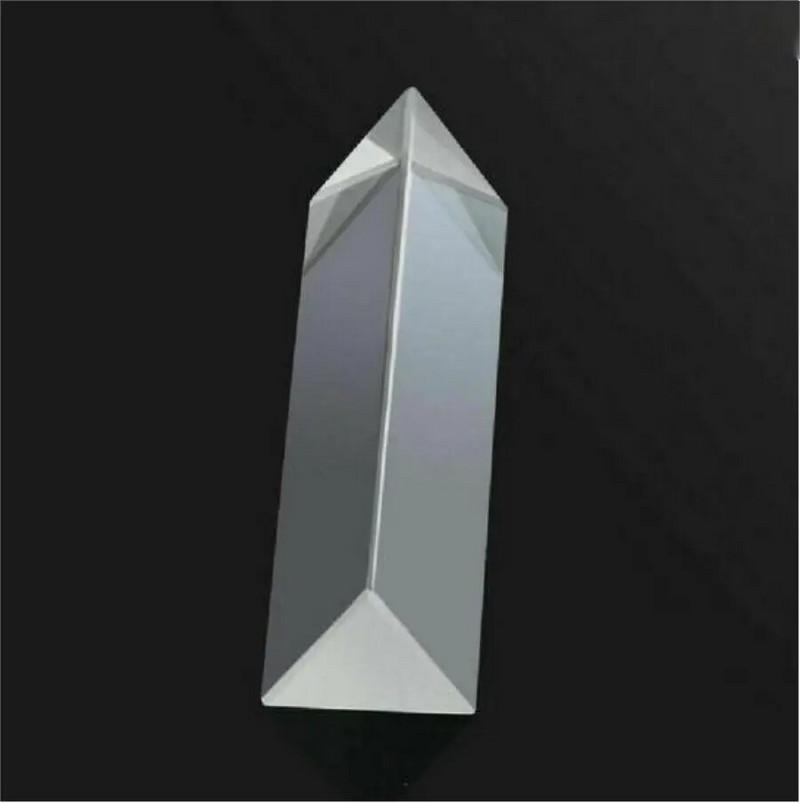 25x25x80mm trikampė prizmė K9 optinės prizmės stiklo fizikos mokymas apie lūžusios šviesos spektro vaivorykštę, mokiniai pristato vaikus