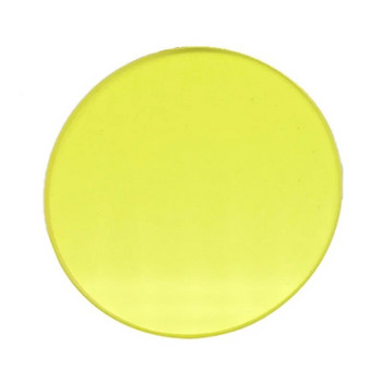 1 τεμάχιο οπτικού φίλτρου διάμετρος 32 mm Διαφανές πράσινο μπλε κίτρινο παγωμένο λευκό κίτρινο οπτικό γυαλί για βιολογικό μικροσκόπιο