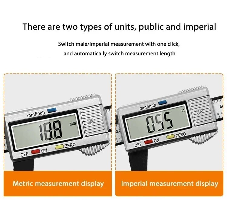 2023 NAUJAS 1 vnt 150 mm elektroninis skaitmeninis apkabos anglies pluošto ciferblatas Vernier apkabos matuoklio mikrometro matavimo įrankis skaitmeninė liniuotė