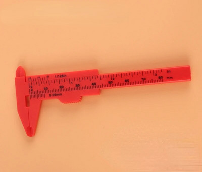 1 db 0-80 mm-es kettős vonalas léptékű műanyag nóniuszos tolómérő tanulói számlapmérő mikrométer mérővonalzó belső átmérő mélységmérő