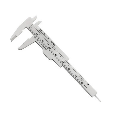 1 db 0-80 mm-es kettős vonalas léptékű műanyag nóniuszos tolómérő tanulói számlapmérő mikrométer mérővonalzó belső átmérő mélységmérő