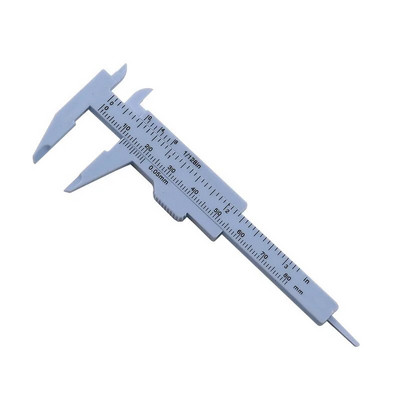 1 db 0-80 mm-es kettős vonalas léptékű műanyag nóniuszos tolómérő tanulói számlapmérő mikrométer mérővonalzó belső átmérő mélységmérő