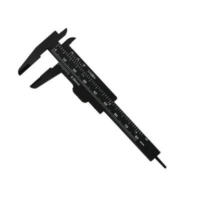 1 db 0-80 mm-es kettős vonalas léptékű műanyag nóniuszos tolómérő tanulói számlapmérő mikrométer mérővonalzó belső átmérő mélységmérő