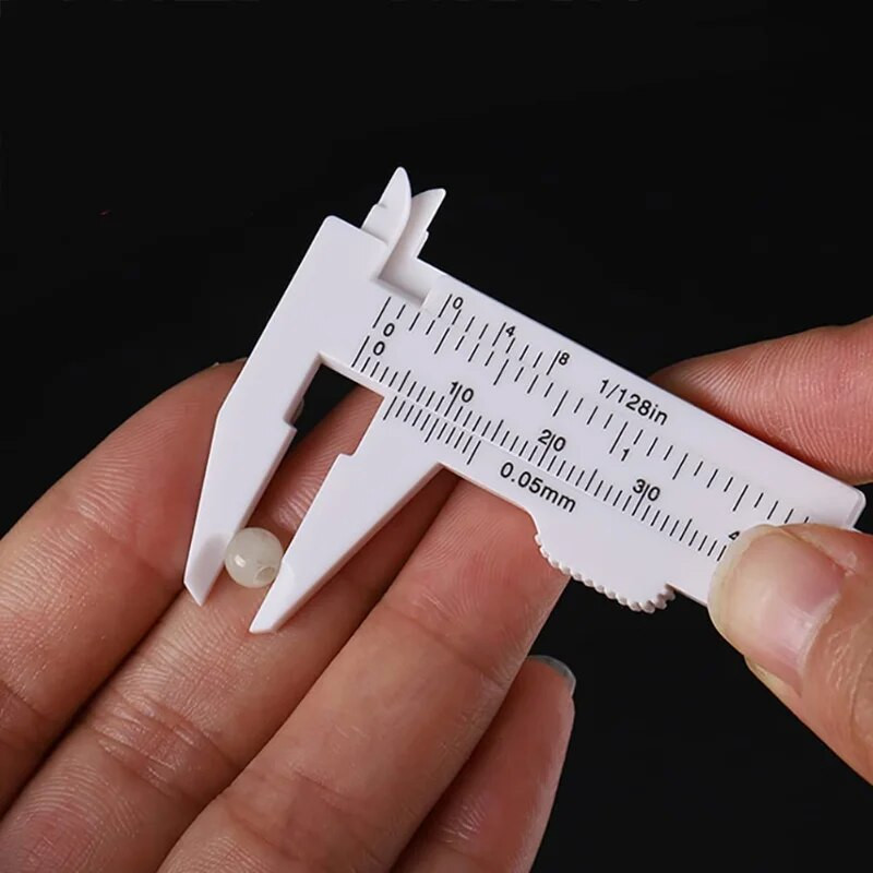 1 db 0-80 mm-es kettős vonalas léptékű műanyag nóniuszos tolómérő tanulói számlapmérő mikrométer mérővonalzó belső átmérő mélységmérő