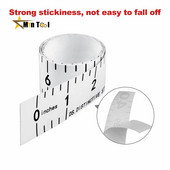 Lipni juosta nerūdijančio plieno darbo stalo liniuotė Lipni juosta su pagrindo matavimo juosta, metrinė skalė, atspari rūdims, patvari liniuotė