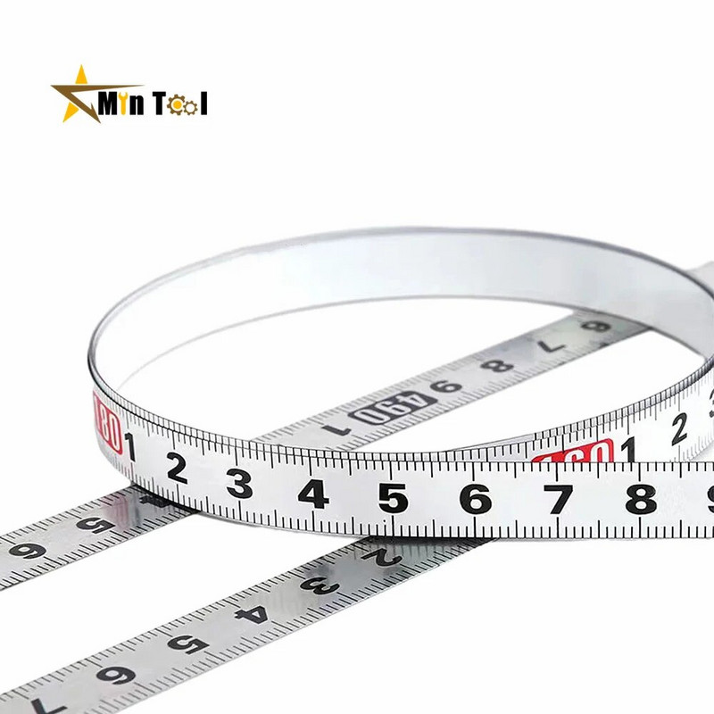 Lipni juosta nerūdijančio plieno darbo stalo liniuotė Lipni juosta su pagrindo matavimo juosta, metrinė skalė, atspari rūdims, patvari liniuotė
