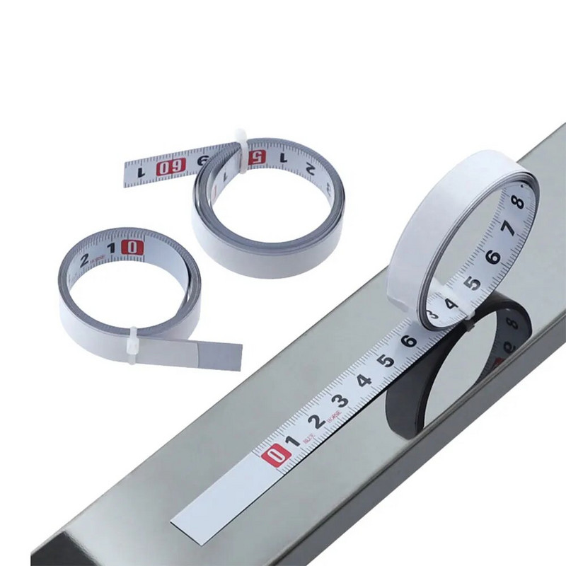 Lipni juosta nerūdijančio plieno darbo stalo liniuotė Lipni juosta su pagrindo matavimo juosta, metrinė skalė, atspari rūdims, patvari liniuotė